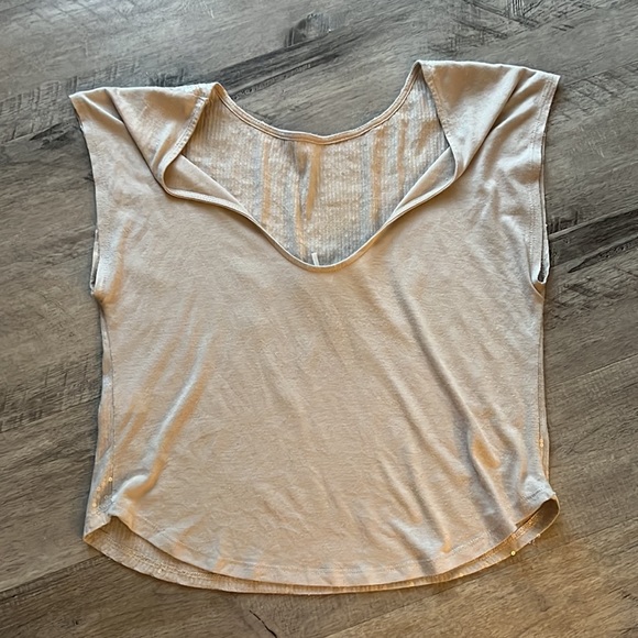 Kina nude sequin top blouse size large boutique short mock sleeve no flaws - Picture 3 of 5